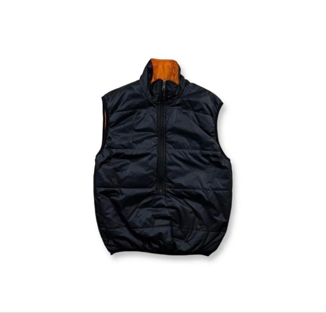 90's パフボールベスト　マンゴー　ムーンストーン　リバーシブル　M