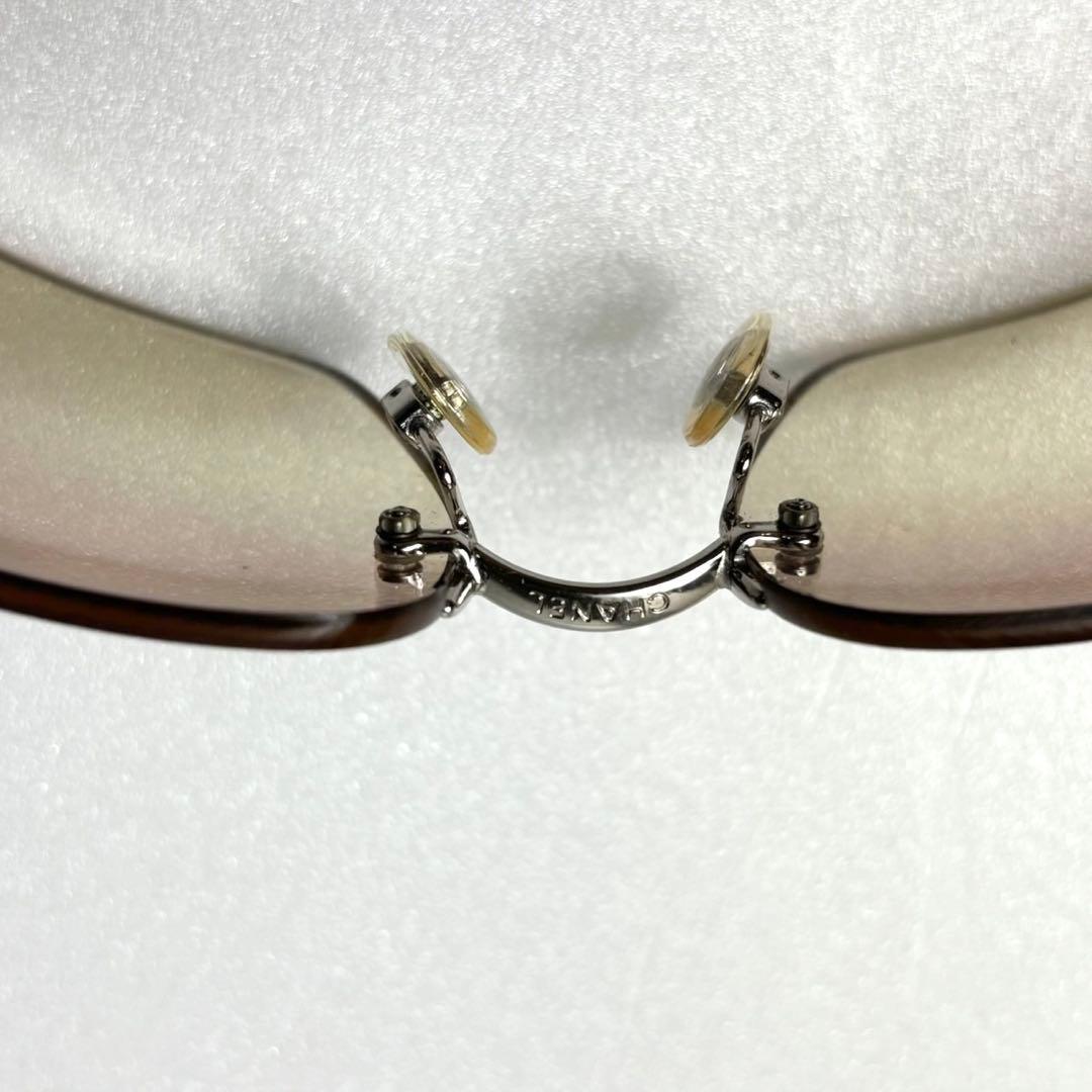 CHANEL サングラス リムレス 4017-d ピンク ストーン ココマーク