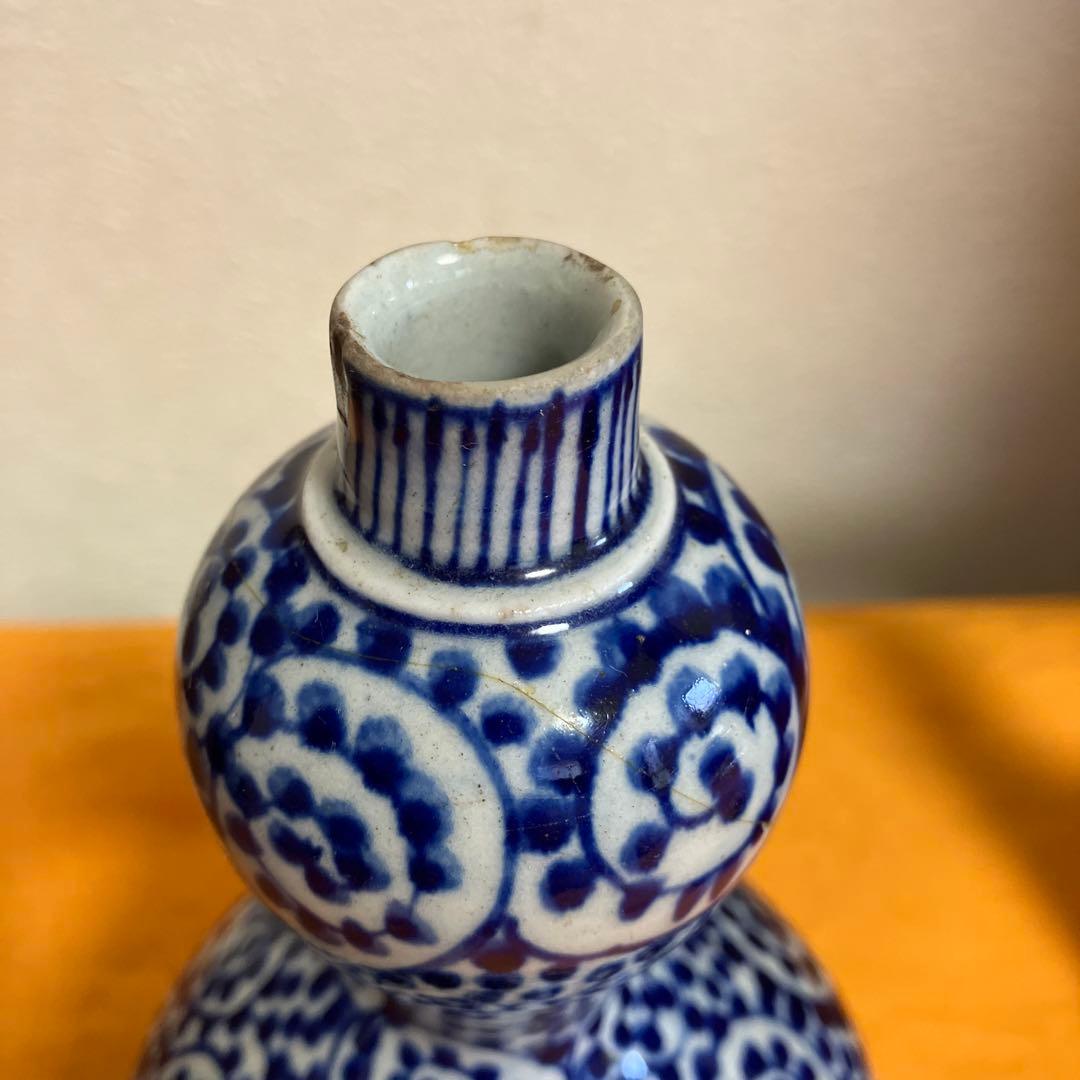 唐草瓢箪　徳利　古美術