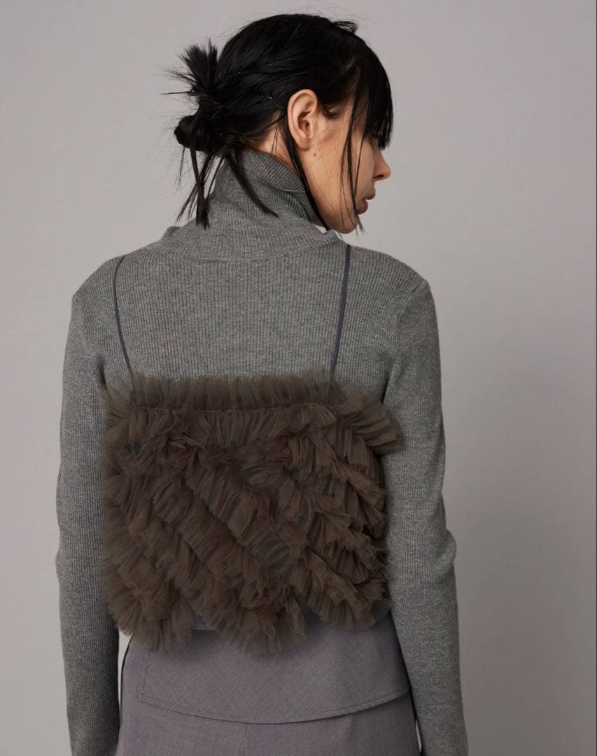 【HeRIN.CYE】チュールキャミソール/GRY