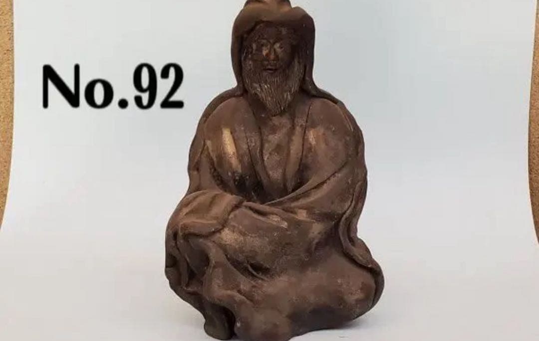 伝統的な陶器の置物 百楽　10.5㎝No.92