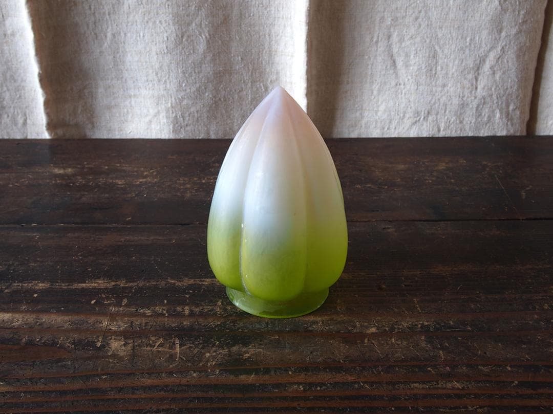 緑とピンクのグラデーション 磨りガラス ランプシェード電笠 高17cm/K407