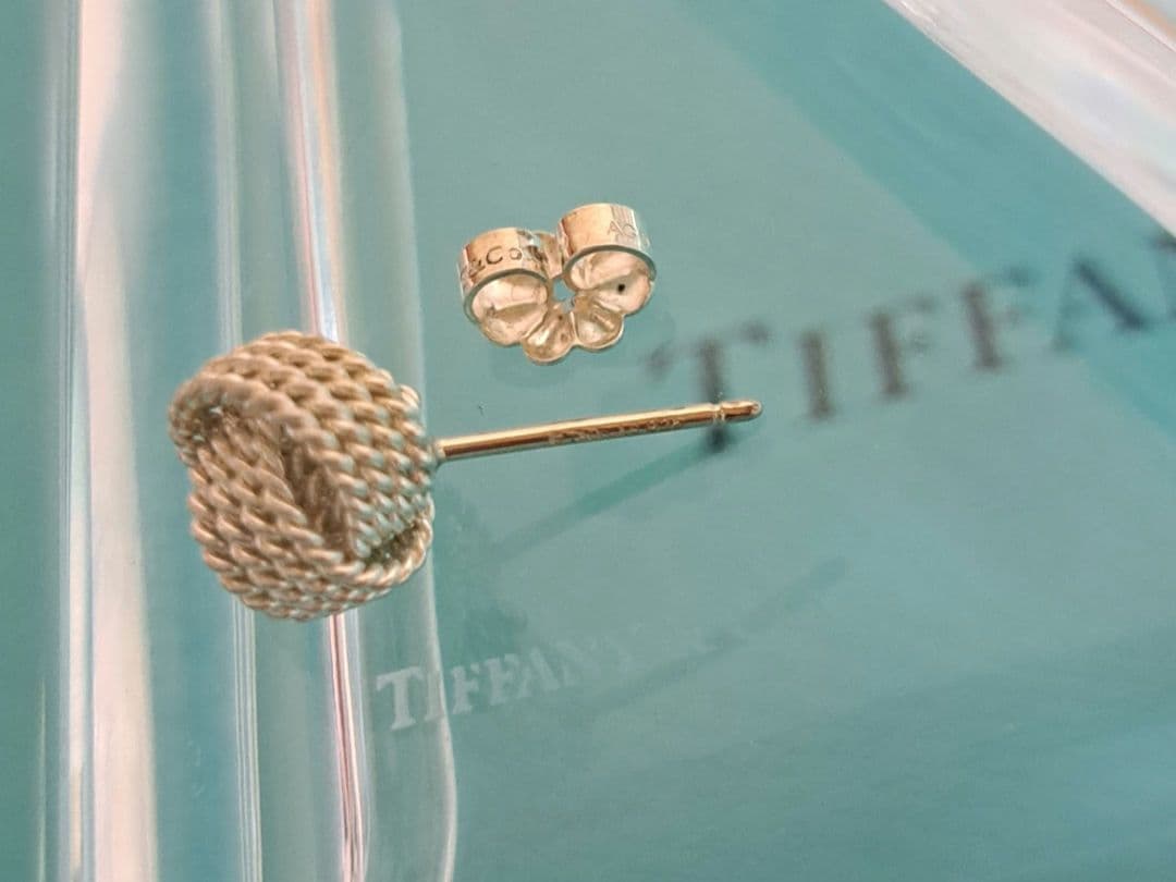 ティファニー サマセット メッシュ ツイスト ピアス 925 片耳用②