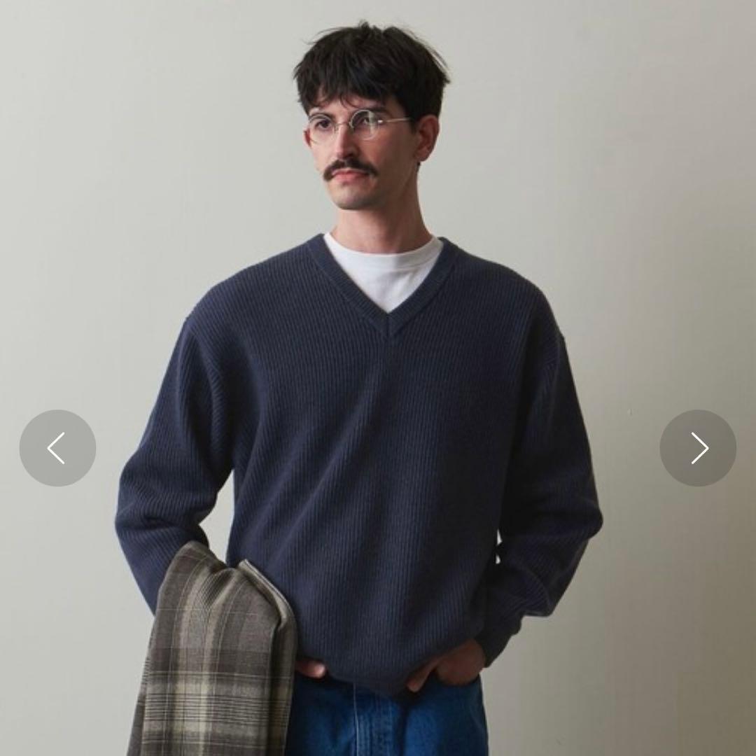 Steven Alan オーストラリアンラムズウール Vネックニット LOOSE