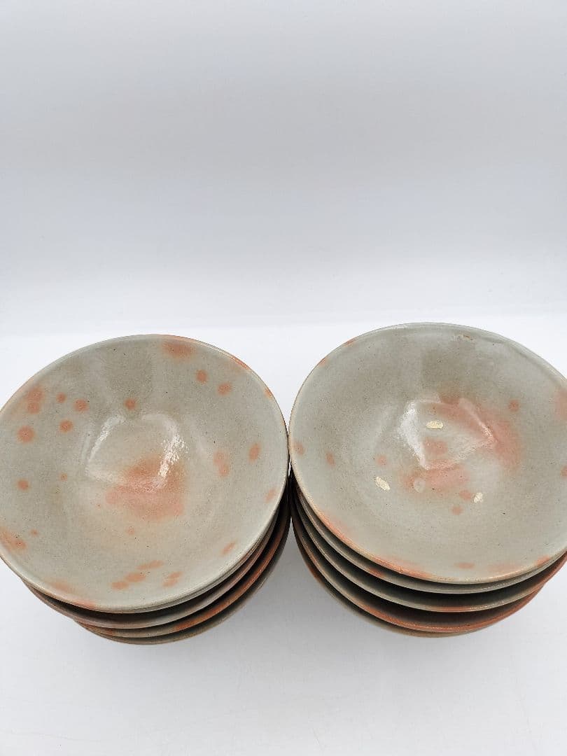 b437 平茶碗 狂言袴 10客 木箱 茶道具 古物