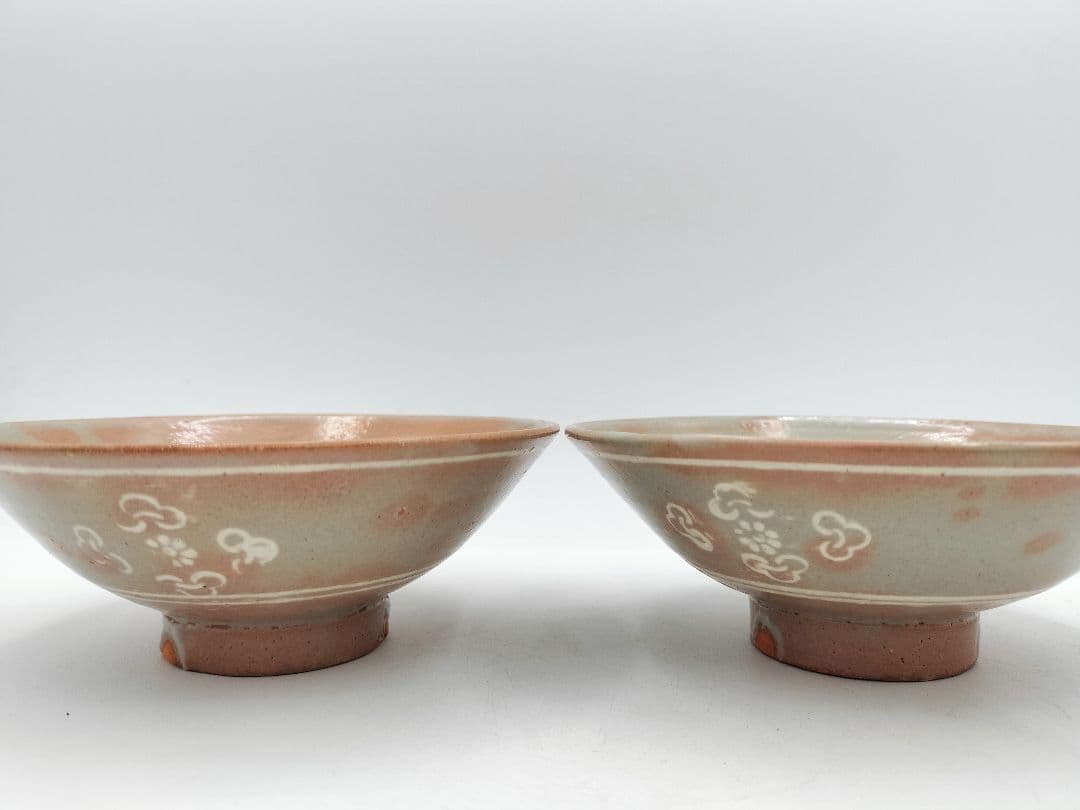 b437 平茶碗 狂言袴 10客 木箱 茶道具 古物