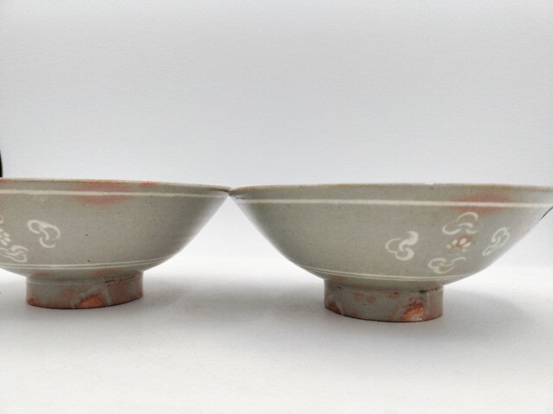 b437 平茶碗 狂言袴 10客 木箱 茶道具 古物