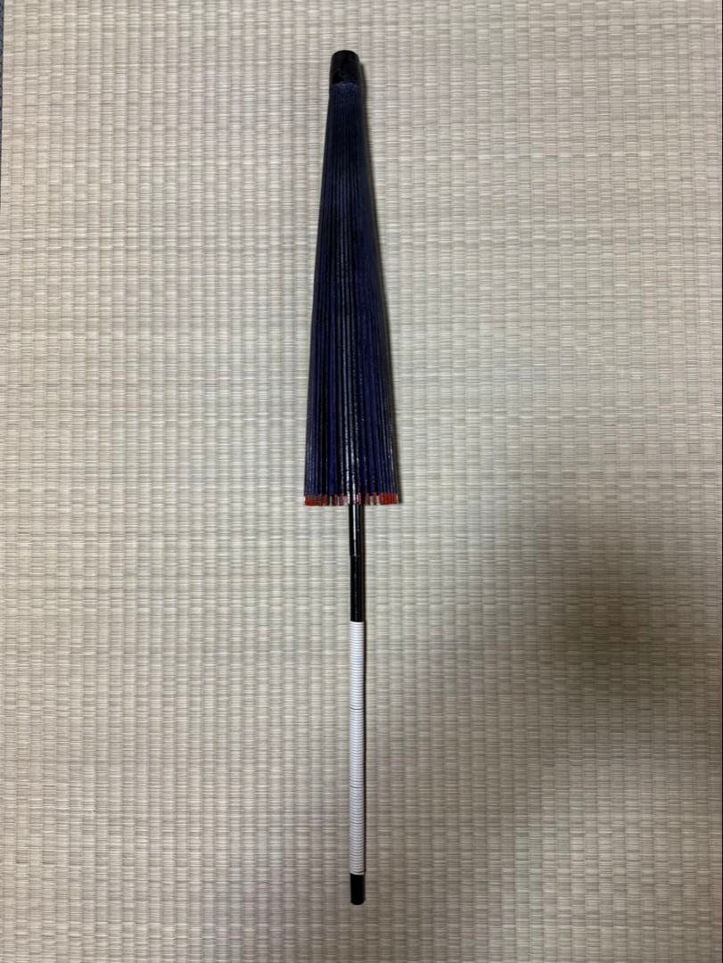 蛇の目傘　番傘　絹　シルク　紺　和傘　傘　二段継　舞踊　大衆演劇　着物　撮影