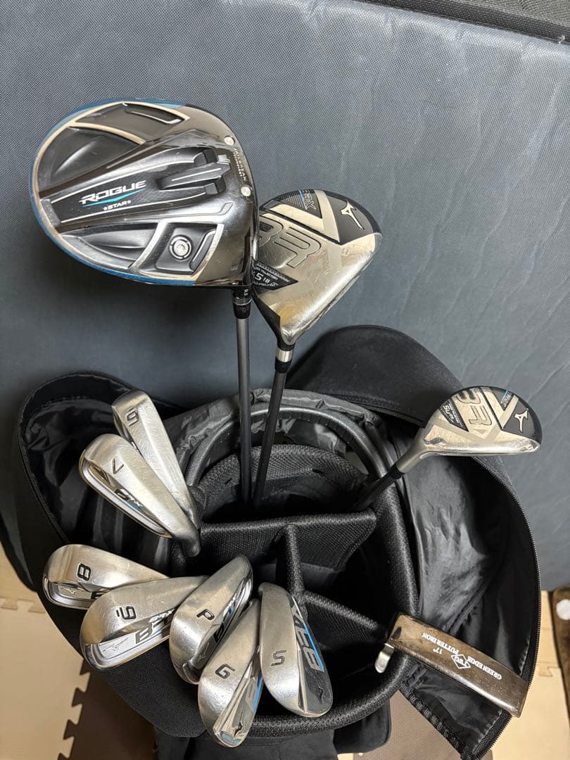 メンズゴルフクラブセット　ボール、マーカー、グリーンフォーク付きフレックスS