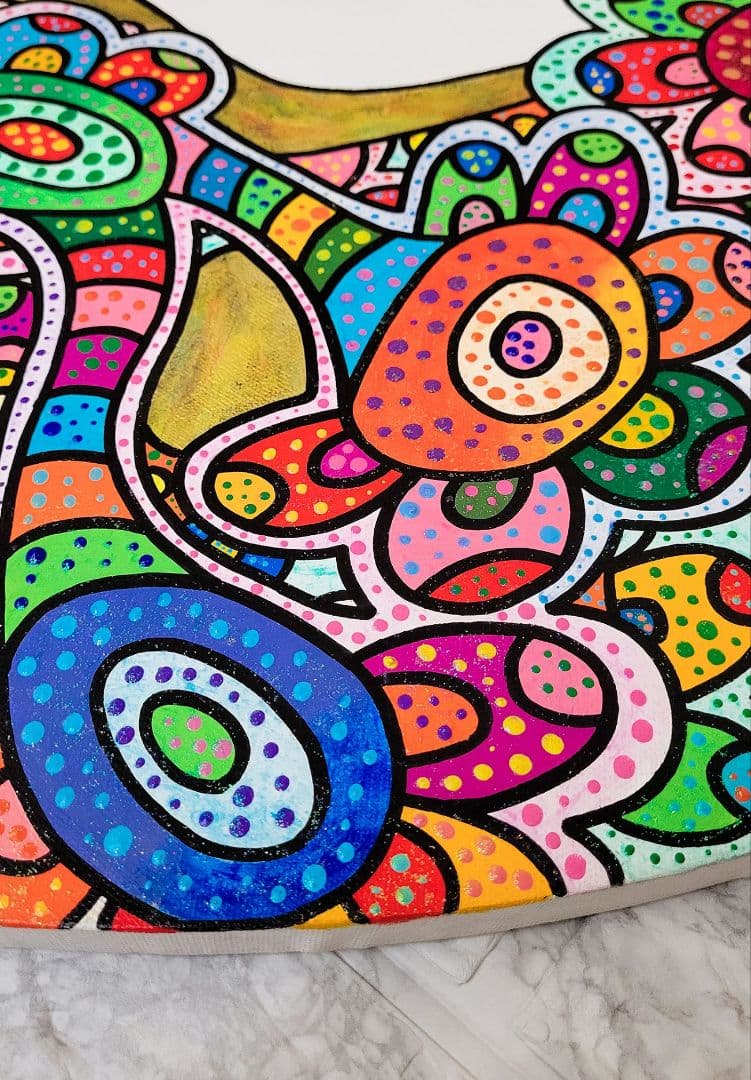 ★鈴木哲也★丸80 現代アート 原画 絵画 ポップアート ★送料無料#141