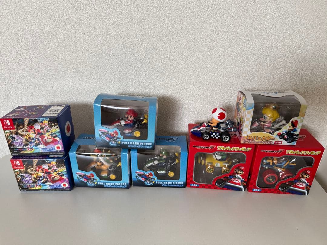 スーパーマリオ フィギュア プルバック プールバッグ キーホルダーポールチェーン