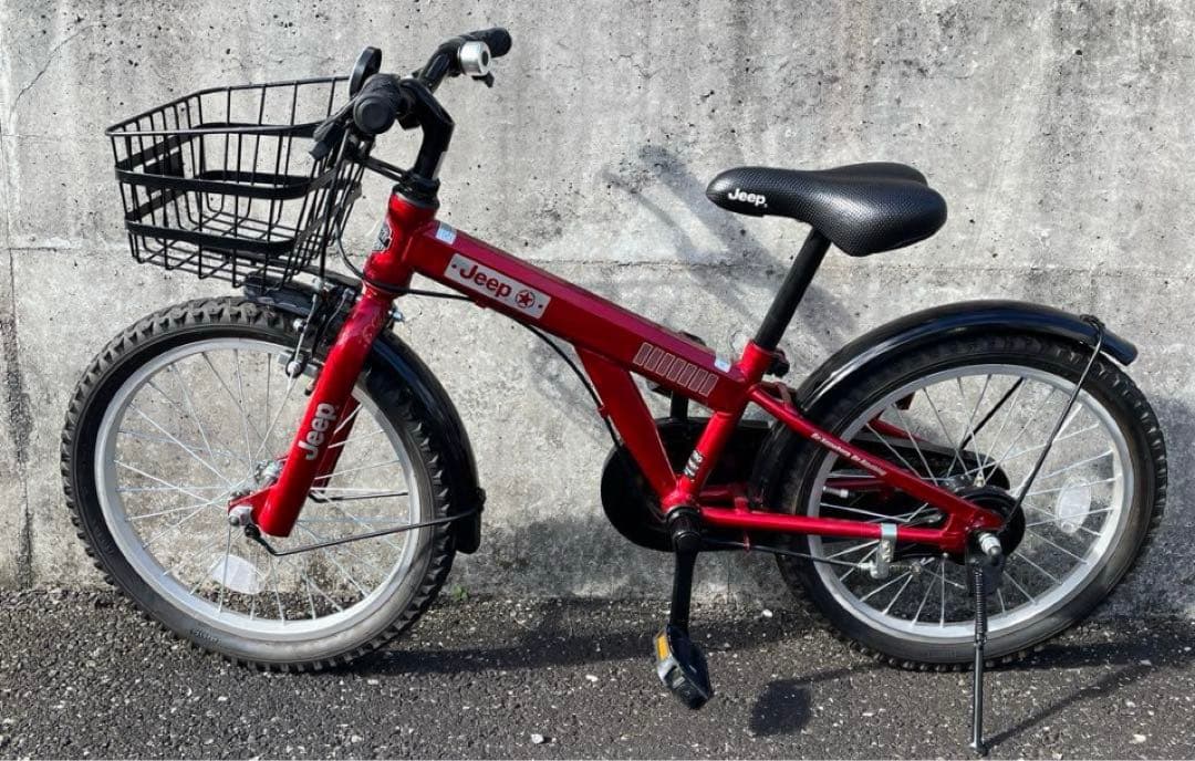 【MOSTONE様】【手渡し　静岡】18インチ自転車　キッズ　ジープ赤