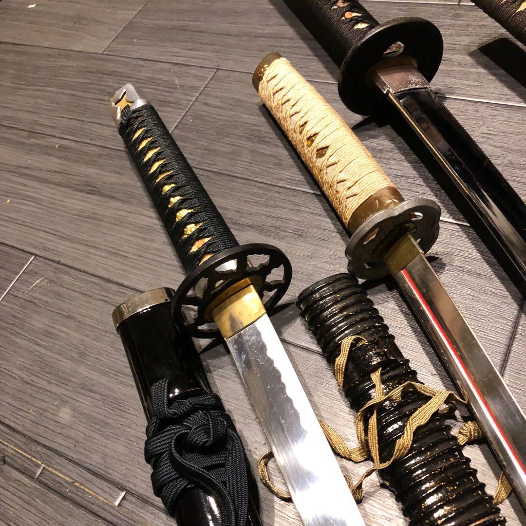 模造刀　大小7本セット　太刀　脇差　骨董品　模擬刀まとめ　鞘なし品あり　刀身