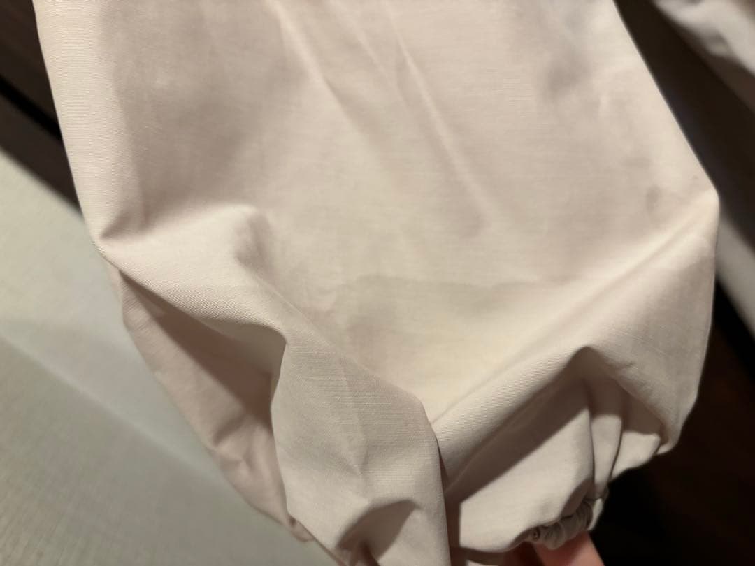 yori ビッグリボン　撥水　ロングパーカー　ベージュ　タグ付き　レインコート