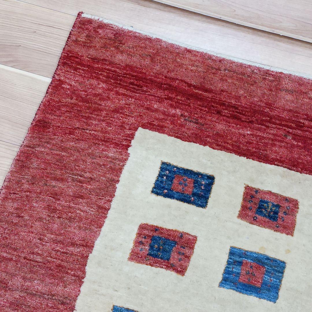 Y2953 ゾランヴァリギャッベ ウール100% 手織 ラグ 大判