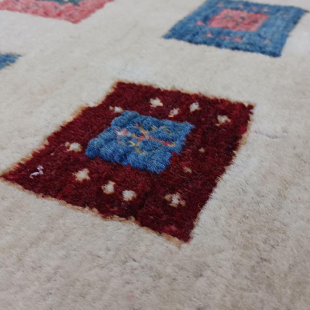 Y2953 ゾランヴァリギャッベ ウール100% 手織 ラグ 大判