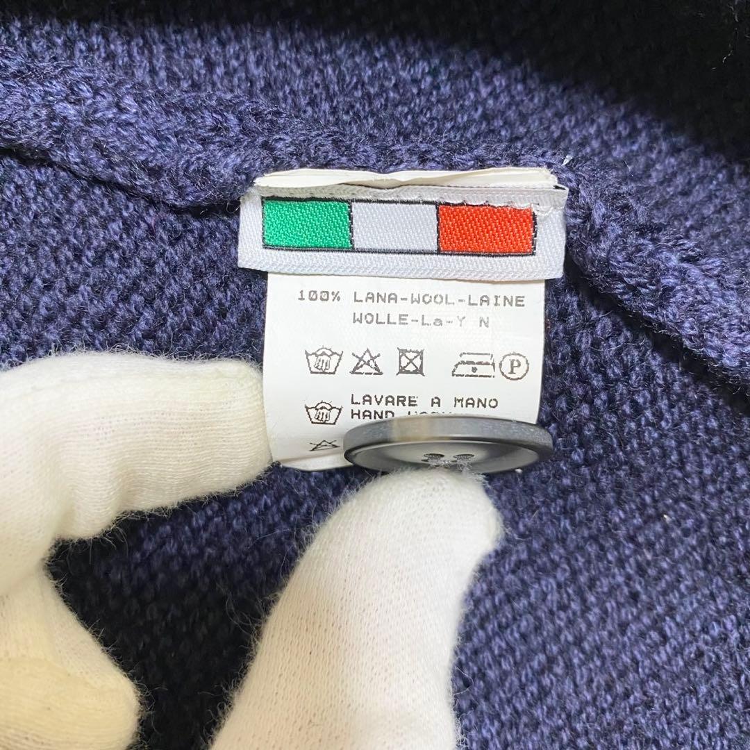 美品✨ BAFY ドライバーズニット イタリア製 スタンドカラー ネイビー 46