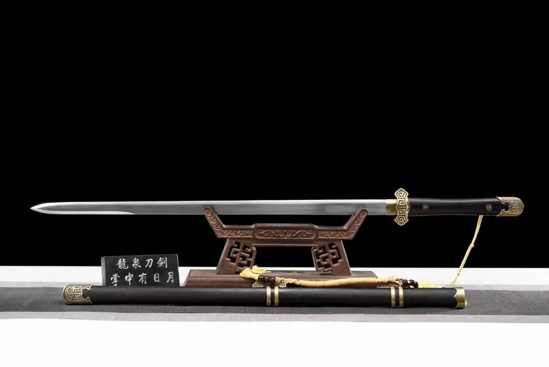 （烏木）寒月唐剣 古兵器 武具　刀装具　日本刀　模造刀 居合刀