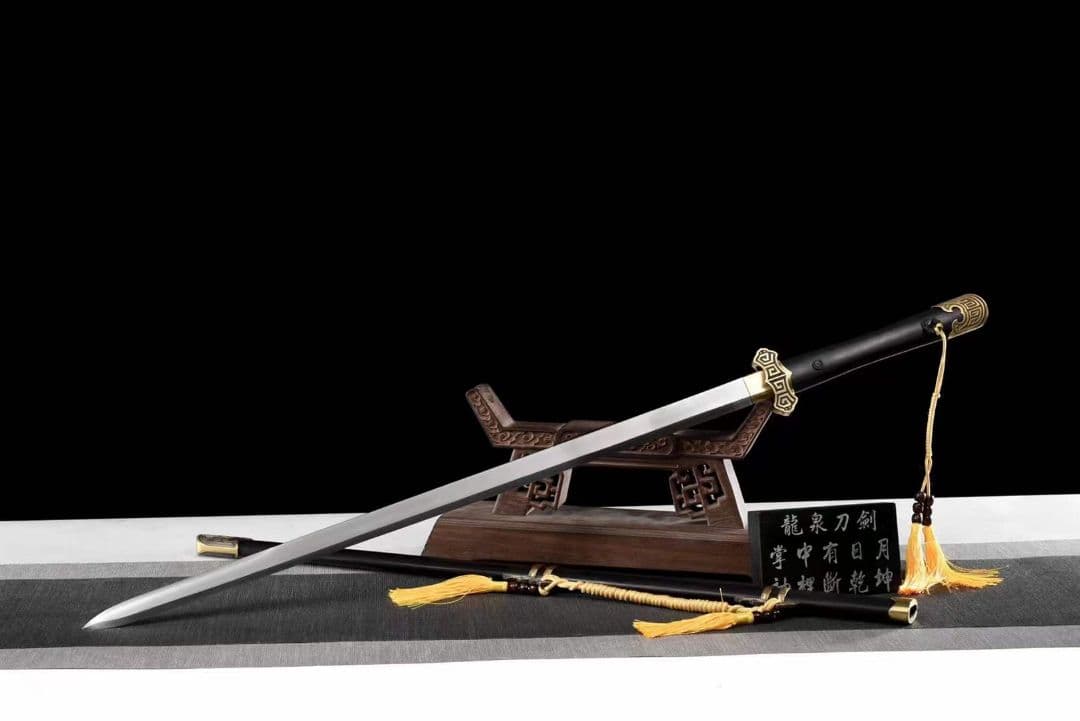 （烏木）寒月唐剣 古兵器 武具　刀装具　日本刀　模造刀 居合刀