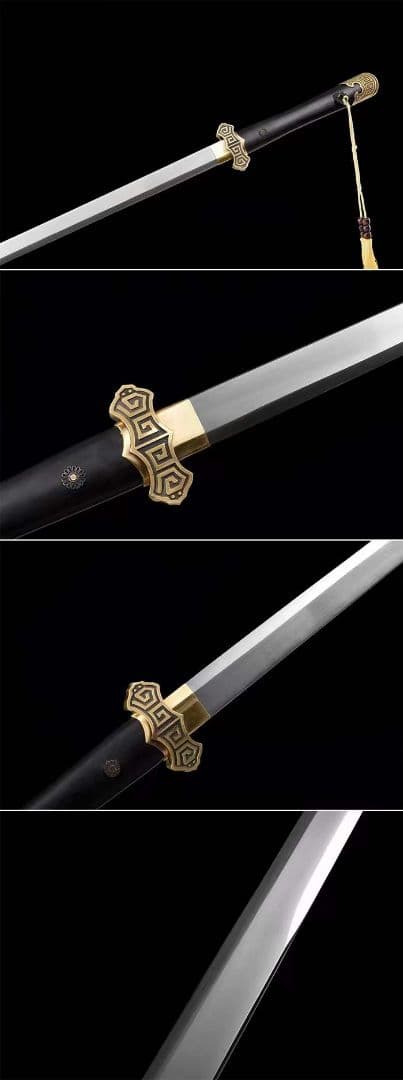 （烏木）寒月唐剣 古兵器 武具　刀装具　日本刀　模造刀 居合刀