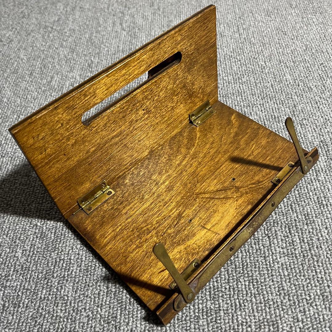 10s 英国 アンティーク ブック 楽譜 スタンド コンパクト ビンテージ レア