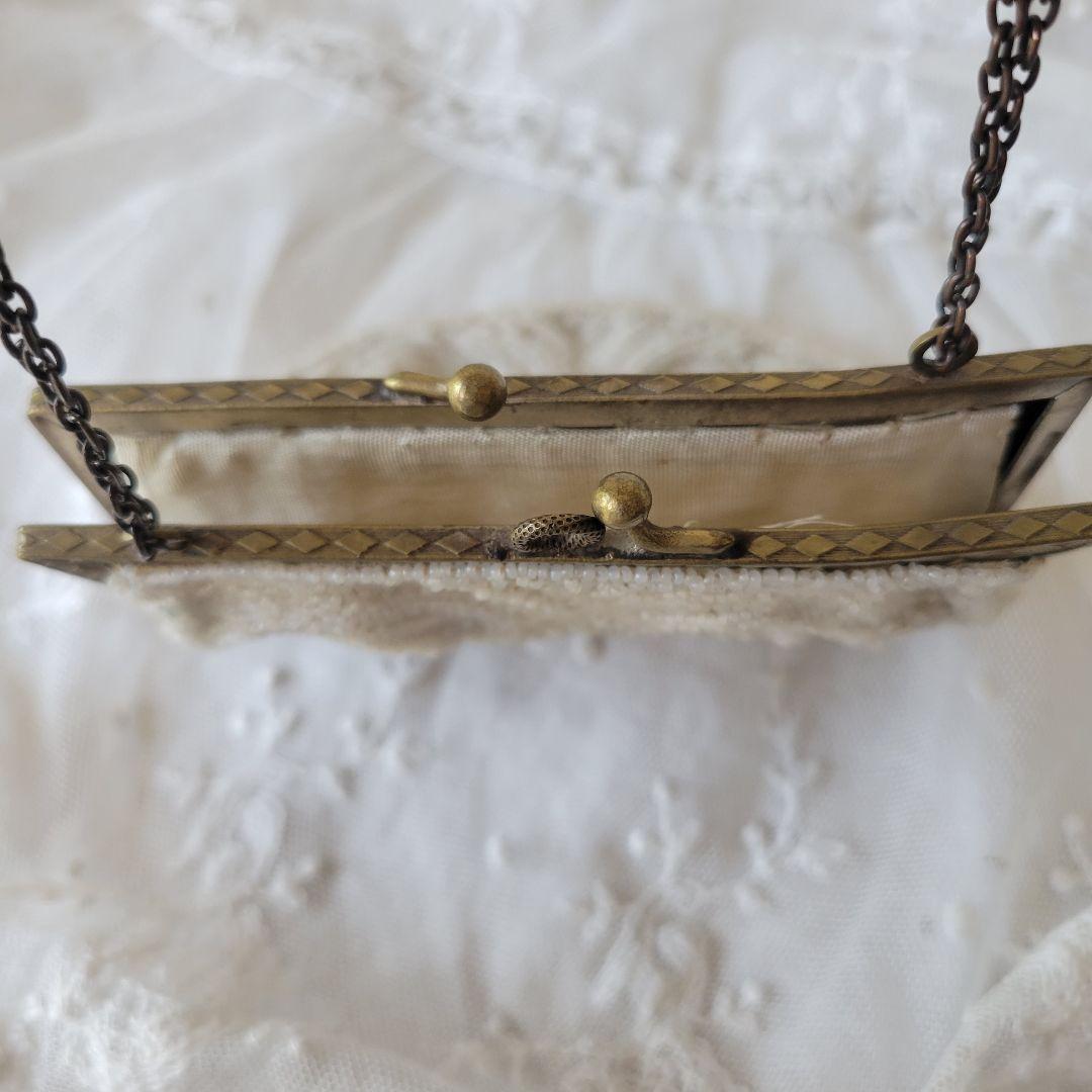 フランス　アンティーク　ビーズバッグ