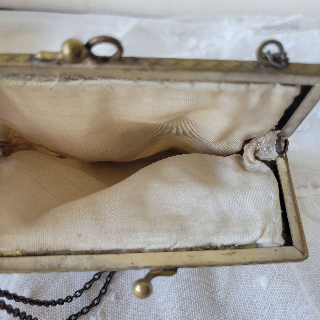 フランス　アンティーク　ビーズバッグ