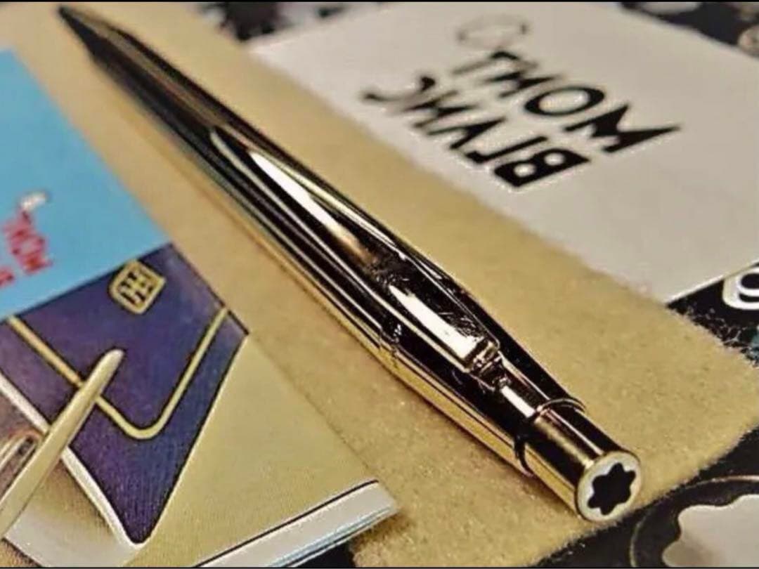 モンブラン　ペンシル★金運を呼ぶ黄金色！総金張り稀少なノブレスNo1547鉛筆