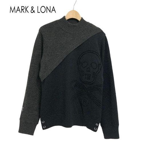 ○★新品未使用　MARK&LONA　防風 クルーニット　38　ブラック