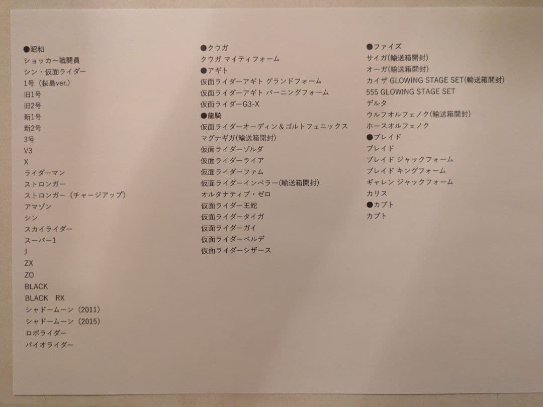 SHFiguarts 仮面ライダー フィギュア 150体武器エフェクト６種　新品