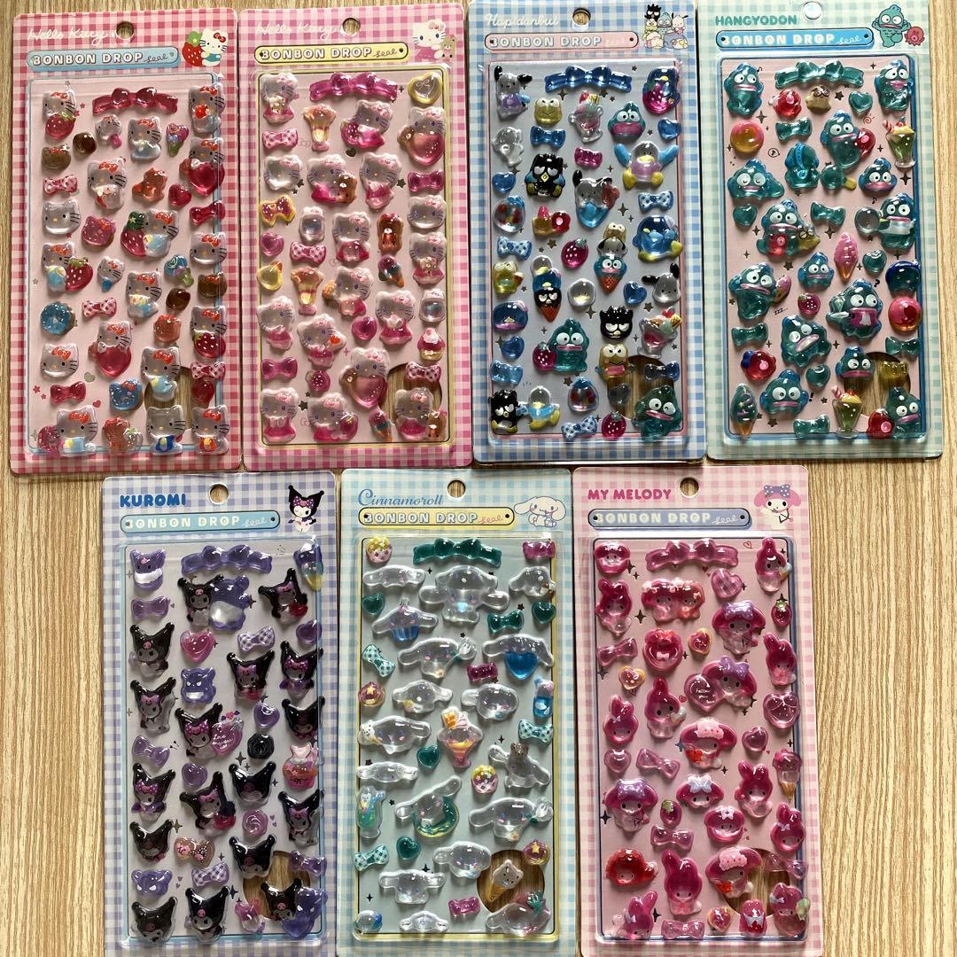 【国内正規品】サンリオボンボンドロップシール　7枚セット
