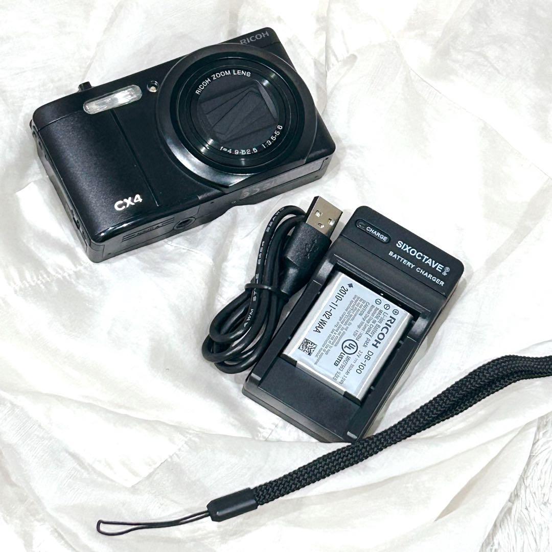 美品 リコー RICOH CX4 ブラック 動作確認済 デジタルカメラ