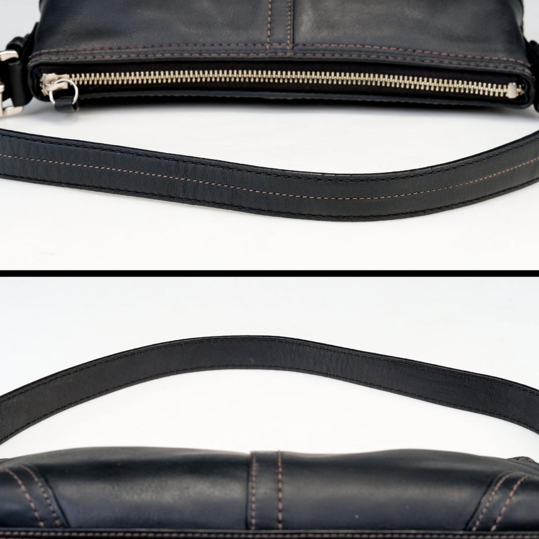 【極美品】COACH フォーマルバッグ ハンドバッグ ワンショルダー レザー 黒