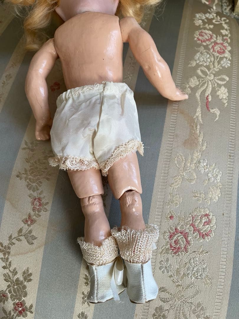 ˚✧₊⁎断捨離SALE品⁎⁺˳✧༚♡アンティークビスクドール 小さな子と羊さん♡