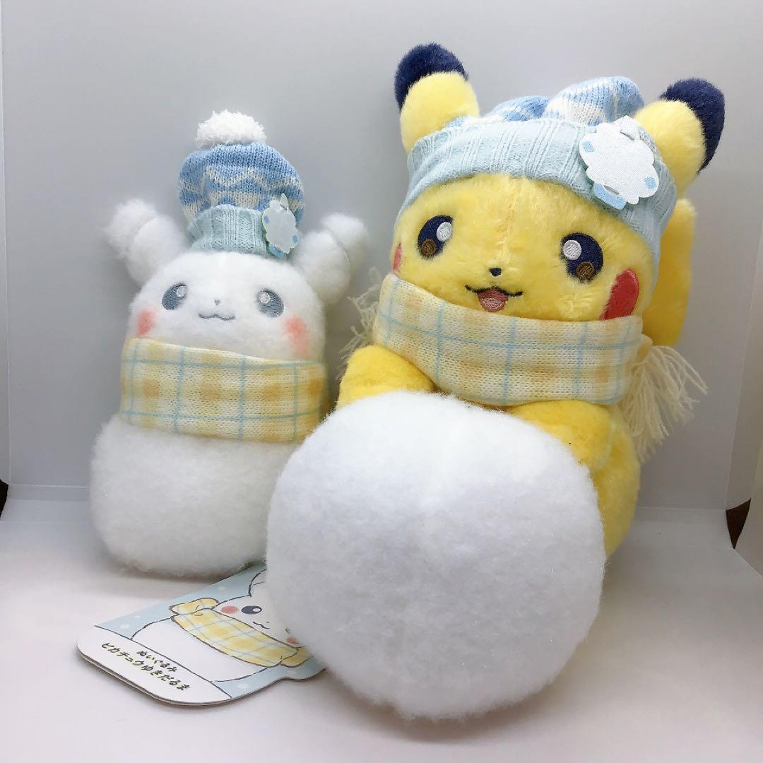 ぽ*ち様 【タグ付き】ポケモンセンター商品 ぬいぐるみ ピカチュウとゆきあそび