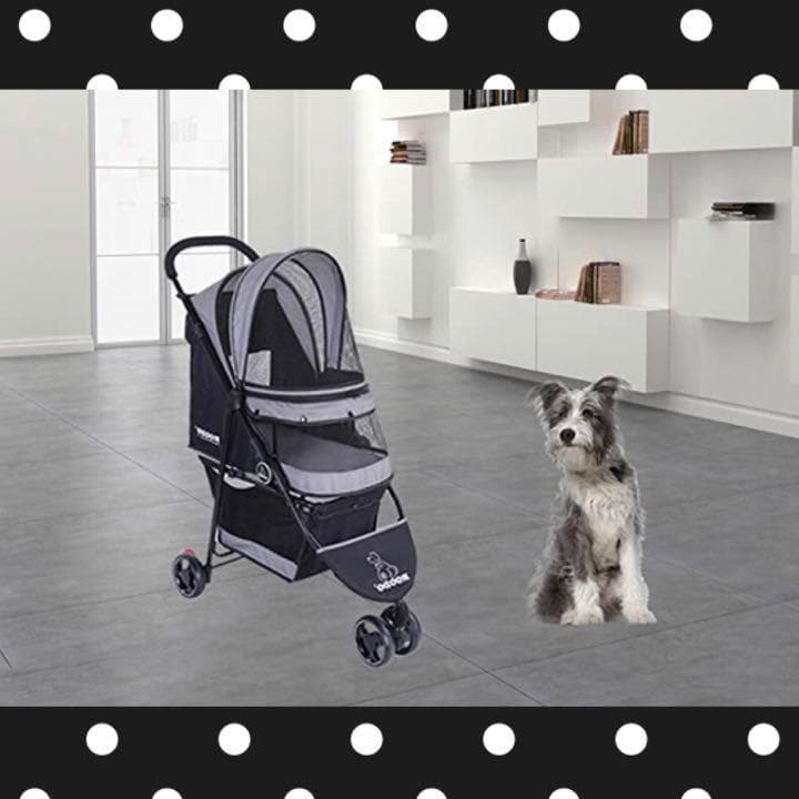 ❤3輪で小回り抜群❣簡単に折りたため超便利＆収納スペースを節約♪❤ペットバギー