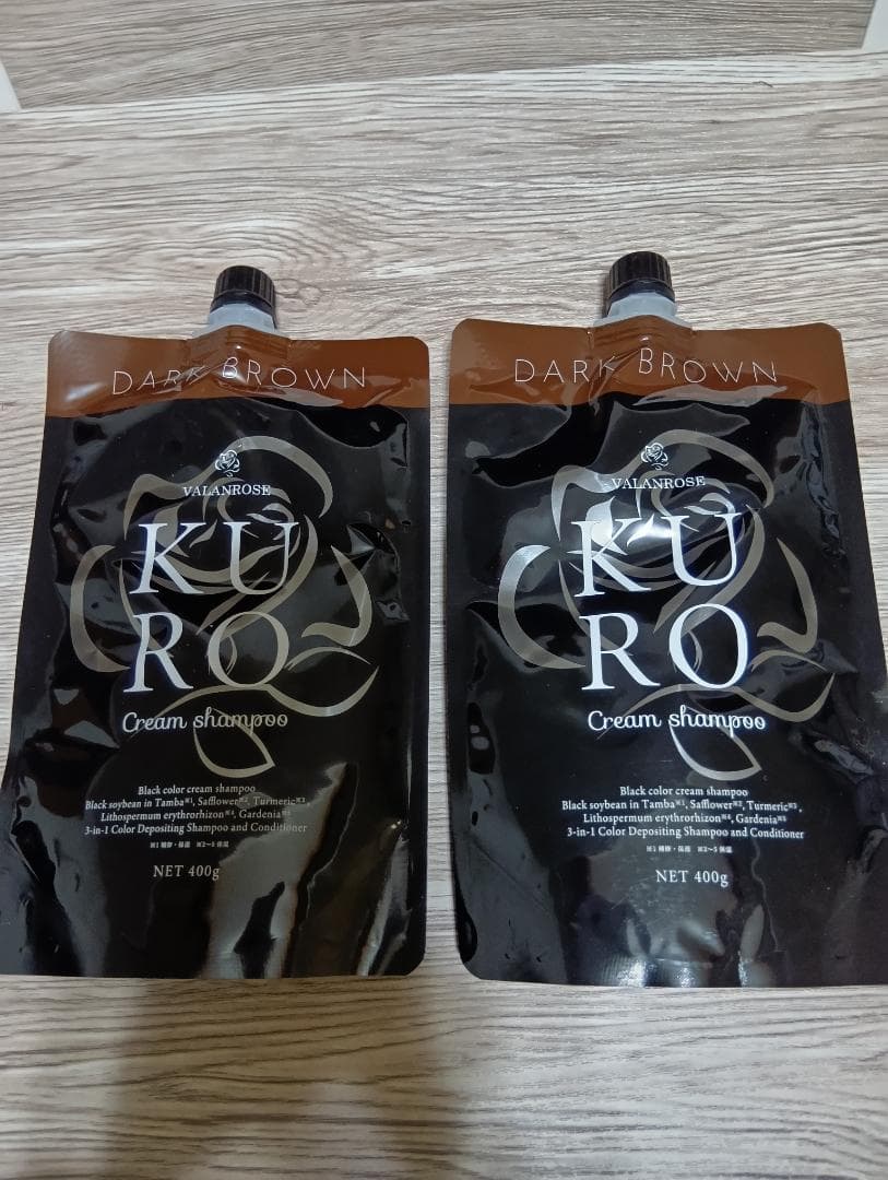 新品　VR　クロ　クリームシャンプー　ダークブラウン　400g　KURO