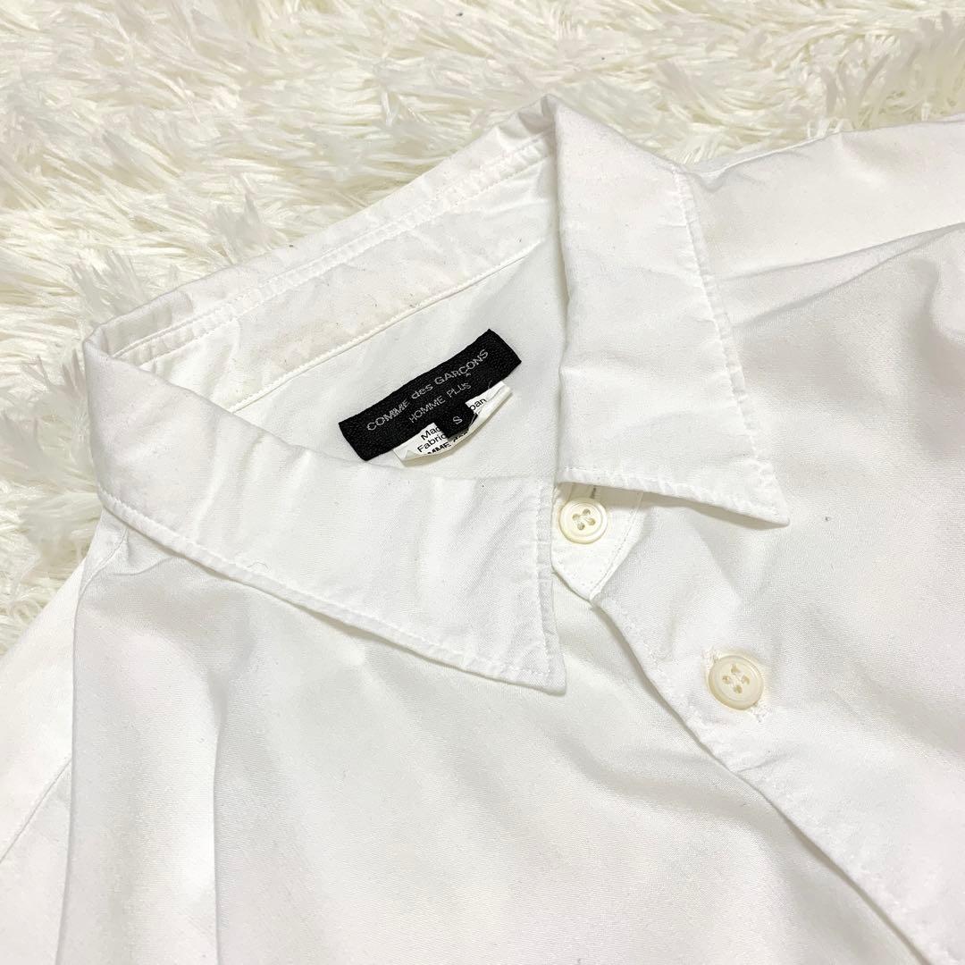 【オルランド期・未使用級】コムデギャルソンオムプリュス ホワイトフリルシャツ S
