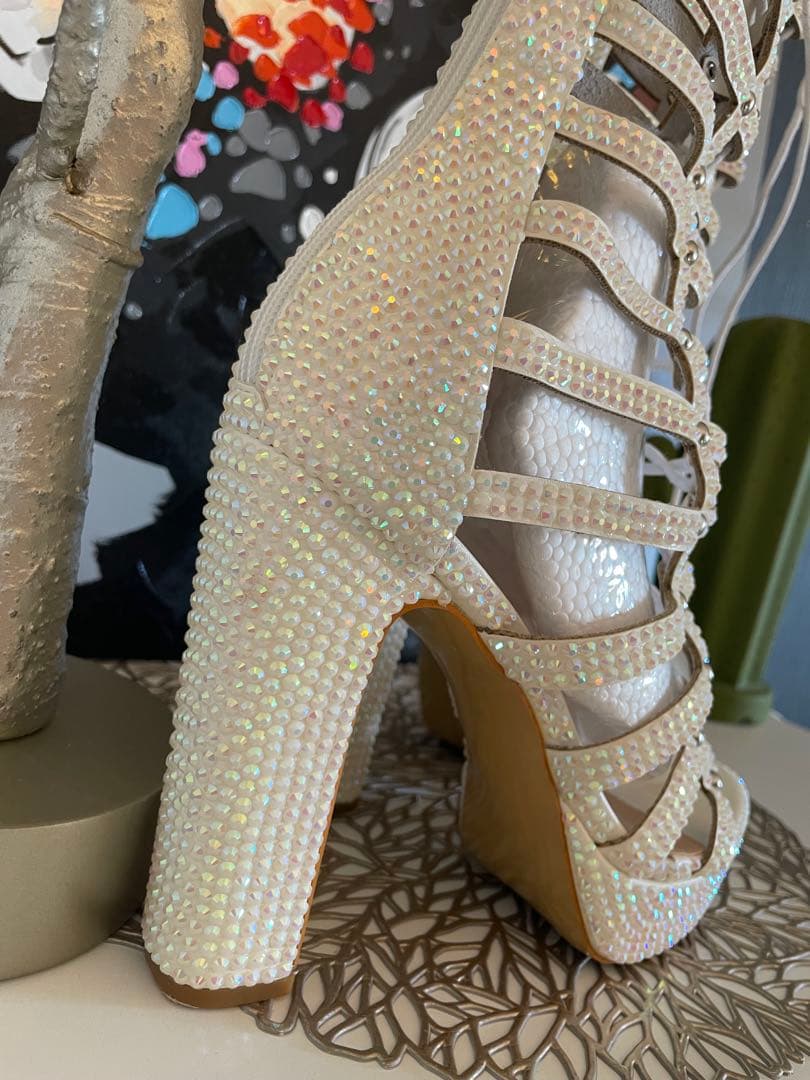 ラメ入りハンドメイド・サンバ用サンダル