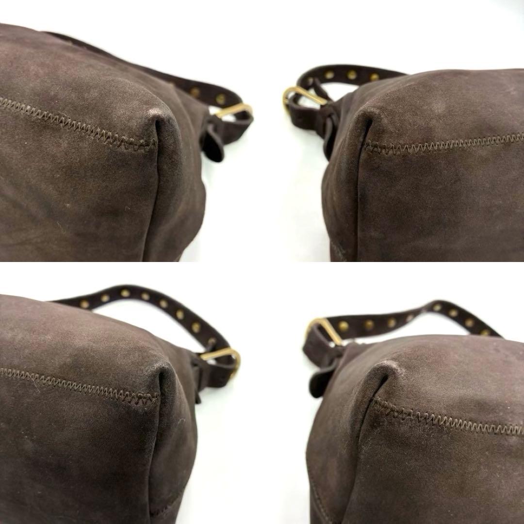 希少 ミュウミュウ アーカイブ ワンショルダーバッグ スエード ダークブラウン