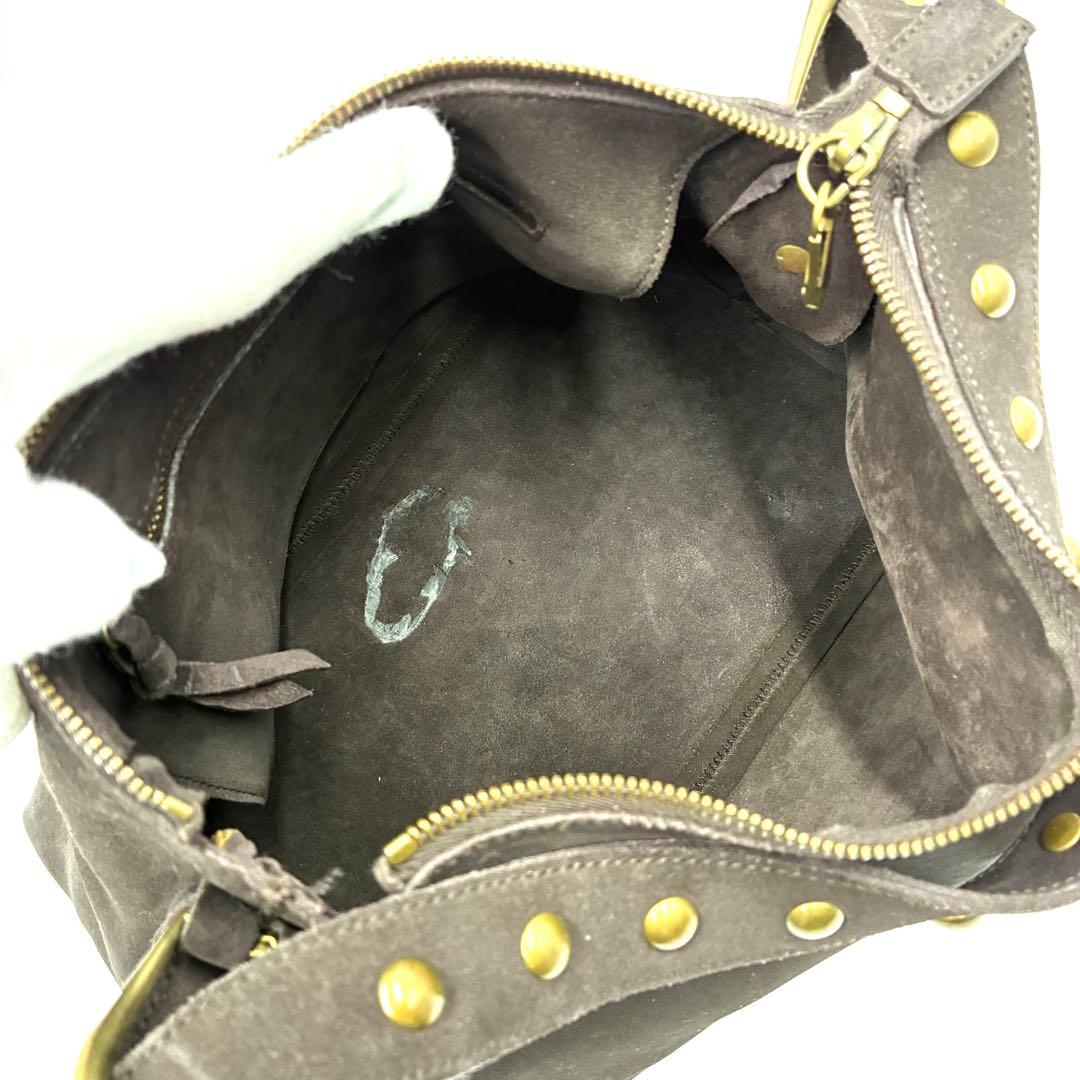 希少 ミュウミュウ アーカイブ ワンショルダーバッグ スエード ダークブラウン