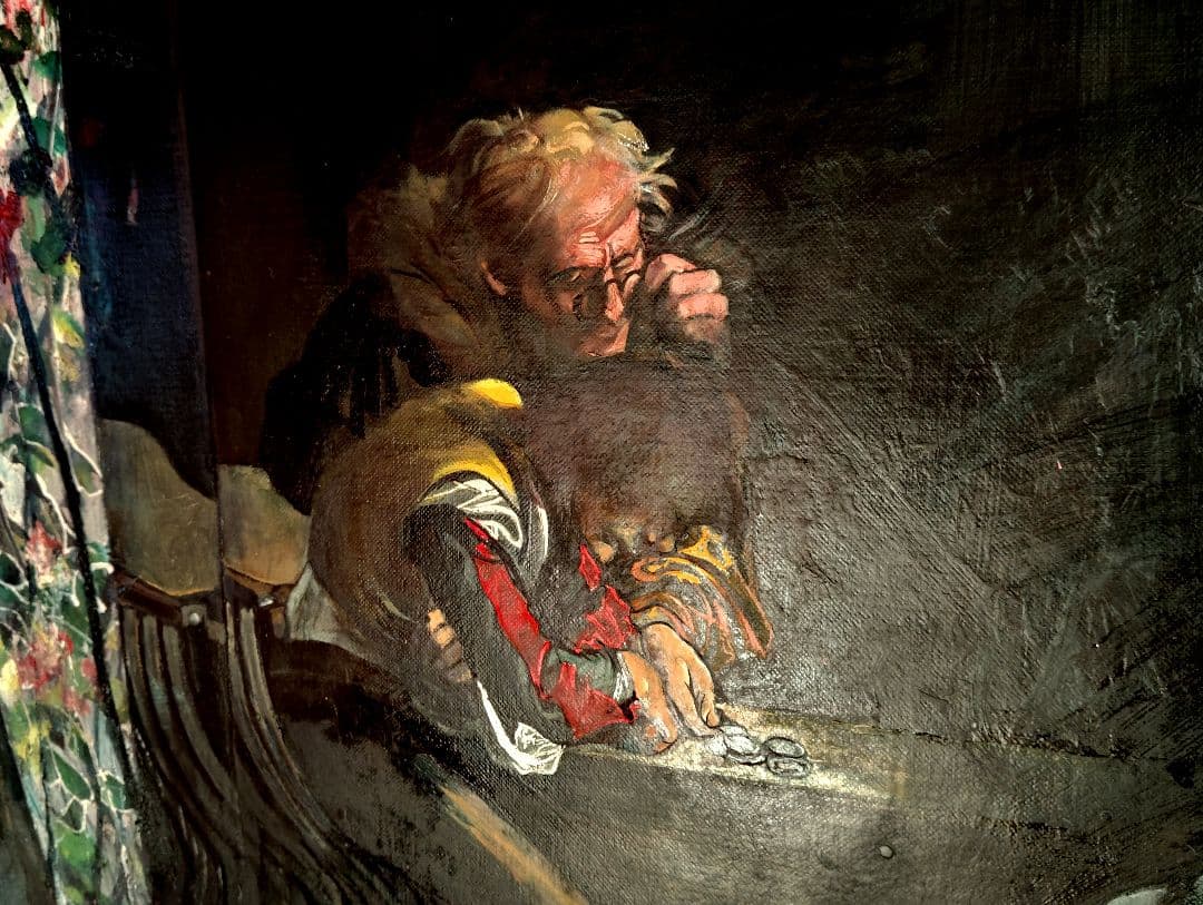 W1900mm薔薇と酒の日々■ドラマティックな油彩画 大キャンバス大型絵画真作