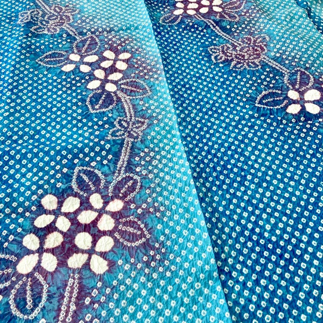 ★ QPです★新品未使用品　紫陽花　有松絞り　絞り浴衣　 浴衣　NO7