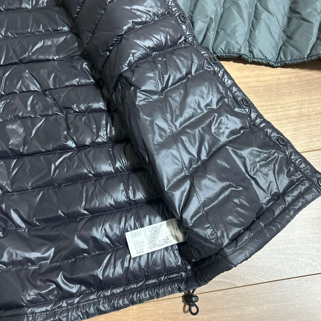 ダントン、クルーネックインナーダウンジャケット、サイズ38 カラーチャコール