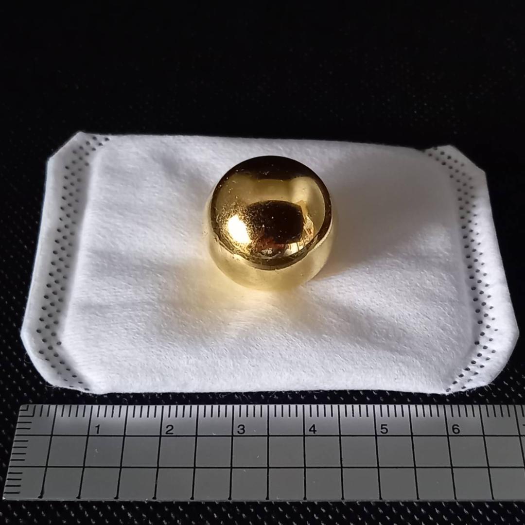 『金運万倍波動玉20mm』（24K純金貼り水晶玉）金運お守り 金運アップ 568