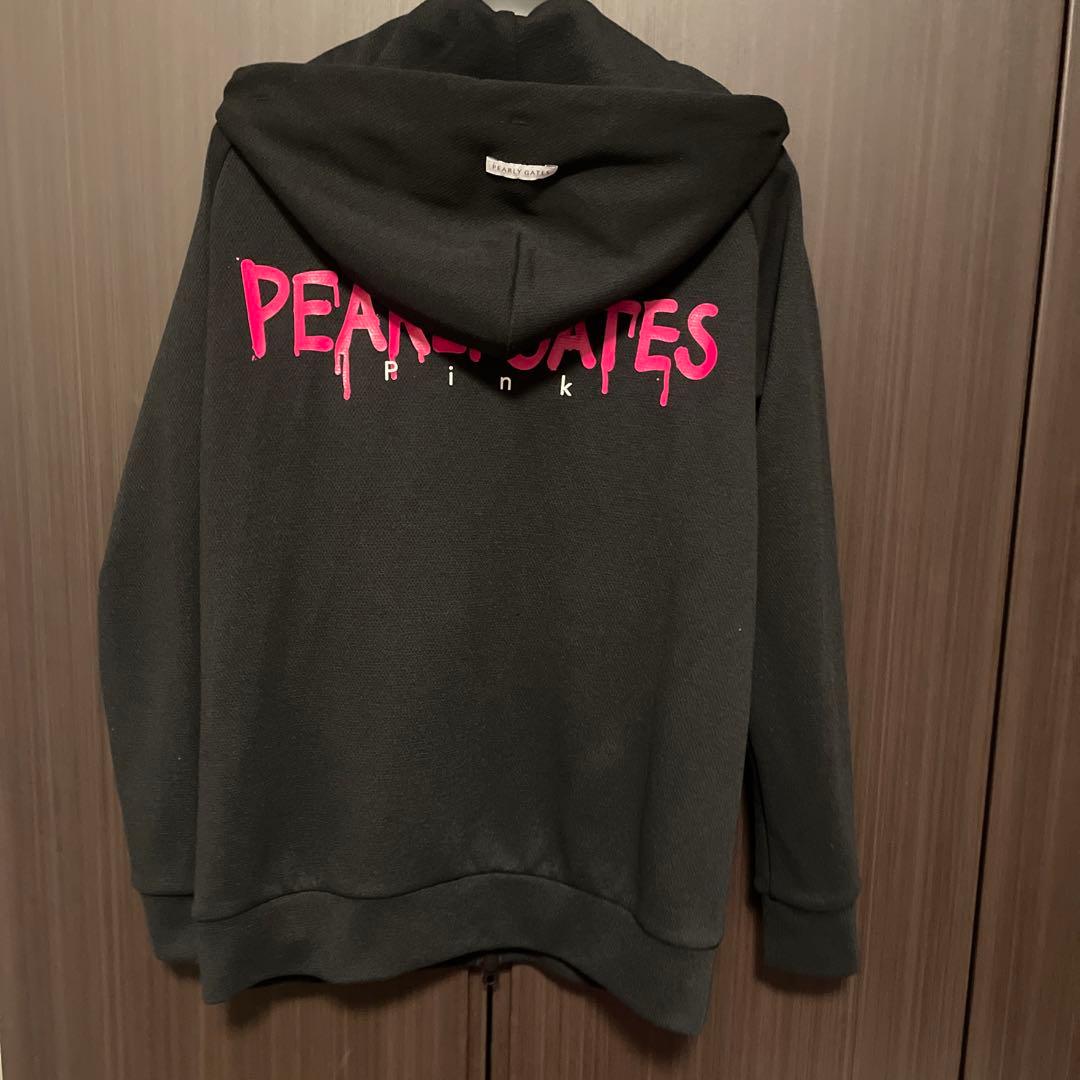パーリーゲイツ　ピンクパーカー　ブラックサイズ0 ゴルフウェア　かわいい美品❣️