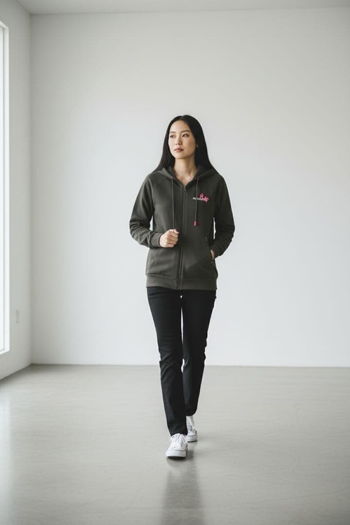 パーリーゲイツ　ピンクパーカー　ブラックサイズ0 ゴルフウェア　かわいい美品❣️