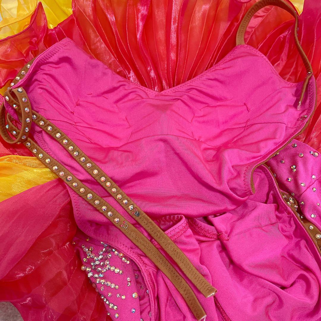 ラテンドレス S〜M 社交ダンスドレス デモ 競技会 胸パッド インナーパンツ