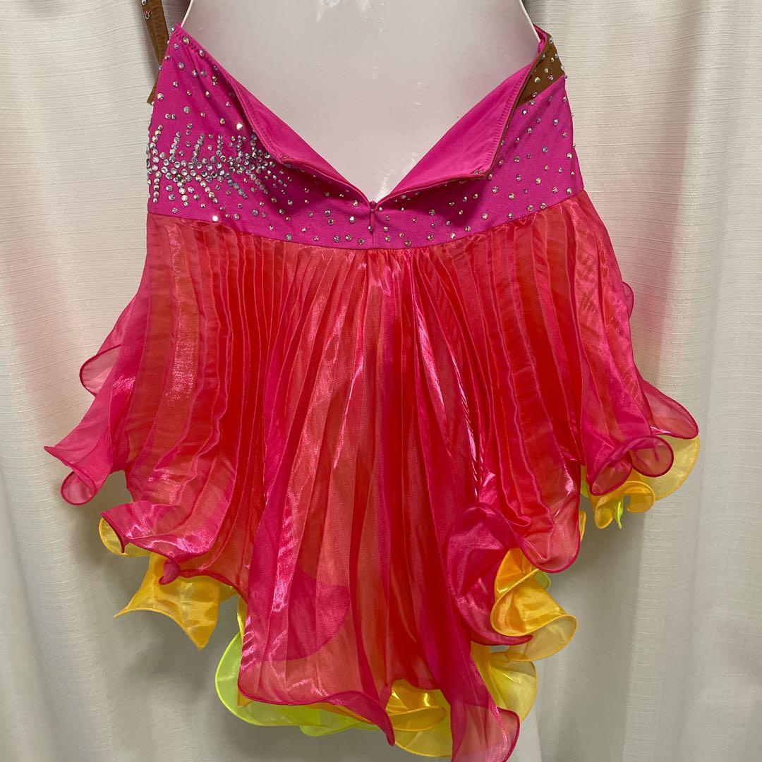 ラテンドレス S〜M 社交ダンスドレス デモ 競技会 胸パッド インナーパンツ