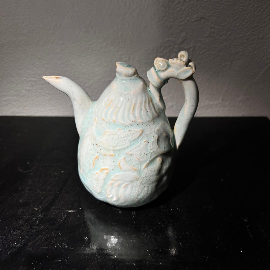【骨董品】影青釉　水注　青白磁